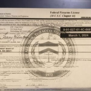 Federal Firearms Licenses FFL